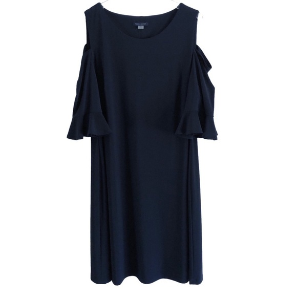 Tommy Hilfiger Navy Blue Cold Shoulder Short Dress Size 16 - Picture 3 of 9